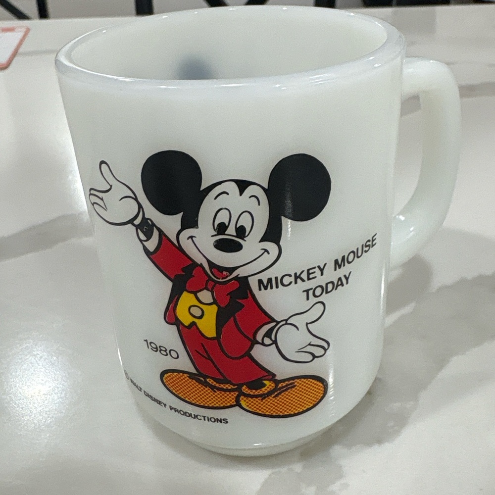 Vintage Mickey Mouse Pepsi‎ Glass Mug 1980 Anchor Hocking USA